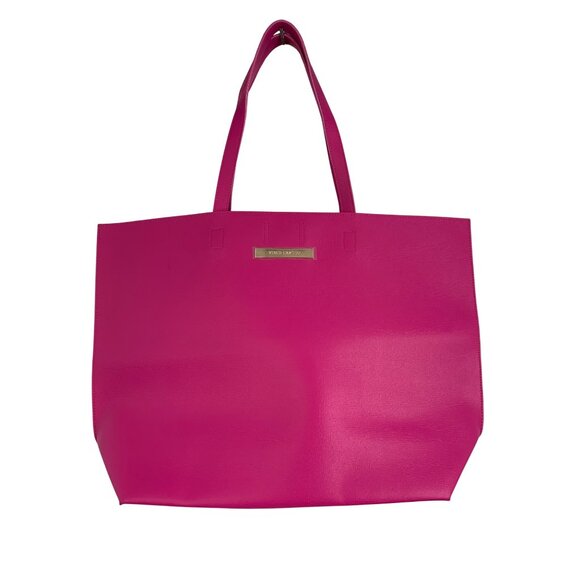 New Vince Camuto Pink Fuscia Tote Bag With Gold Logo & Magnetic Closure Snap - Picture 10 of 13